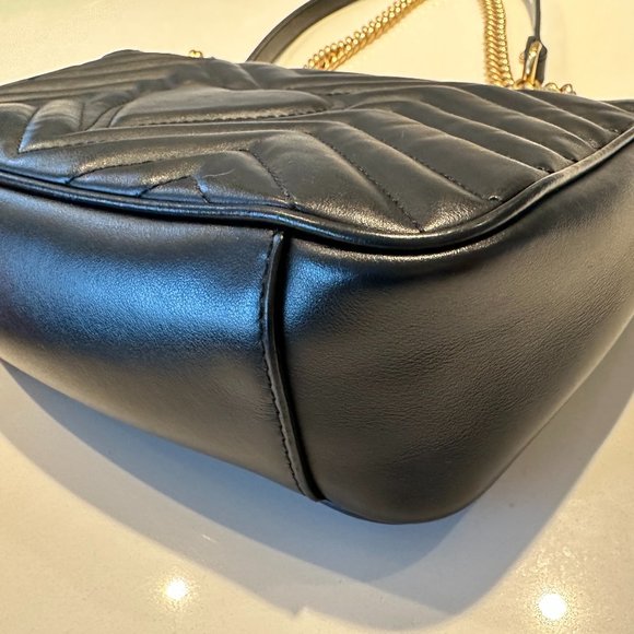 Gucci GG Marmont small shoulder bag Like new - Black Leather - Picture 8 of 15